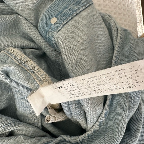 Zara 100% Cotton Denim Jumpsuit - Picture 9 of 11